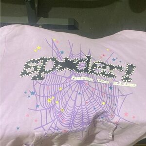 Spyder Lavender Hoodie with Graphic Design